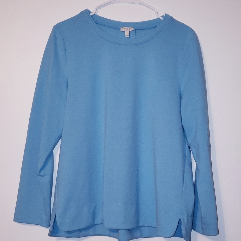 Talbots Light Blue Round Neck Tunic Sweater